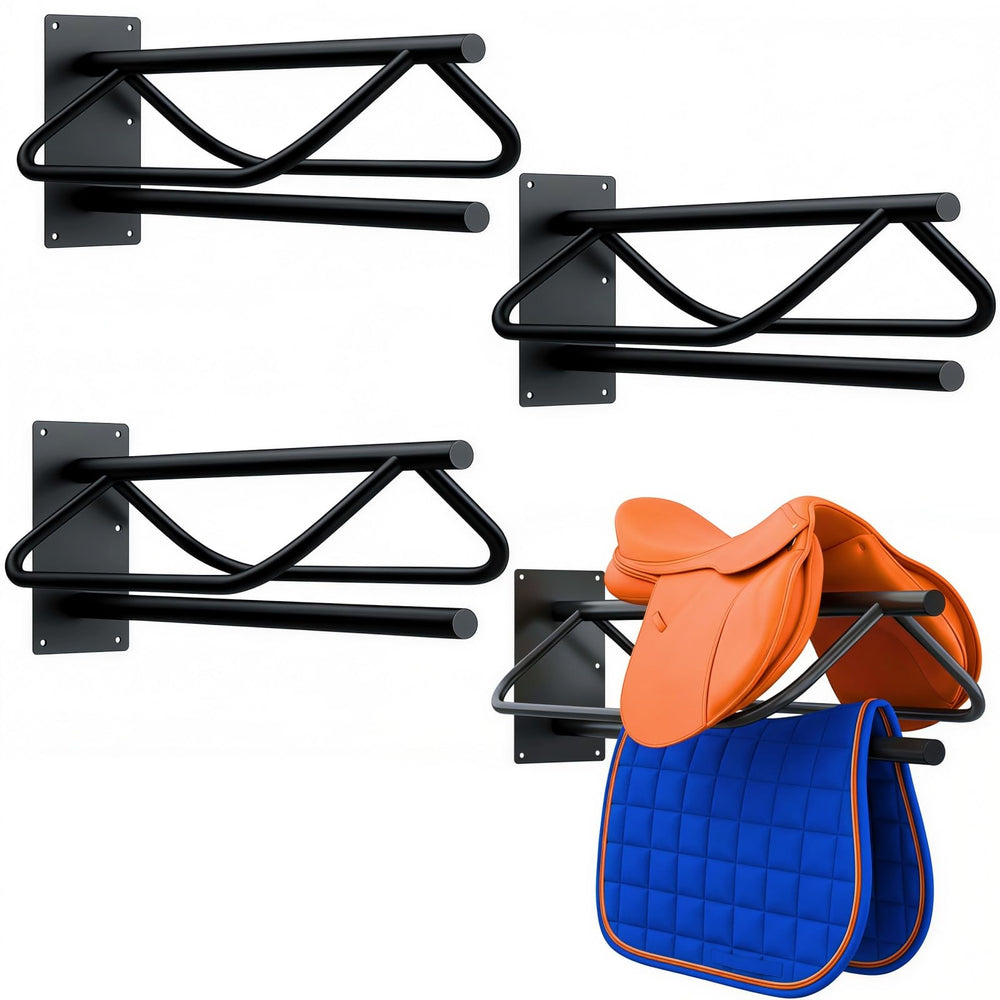 Noliven porte-selles mural avec barre et coussin, rangement efficace.