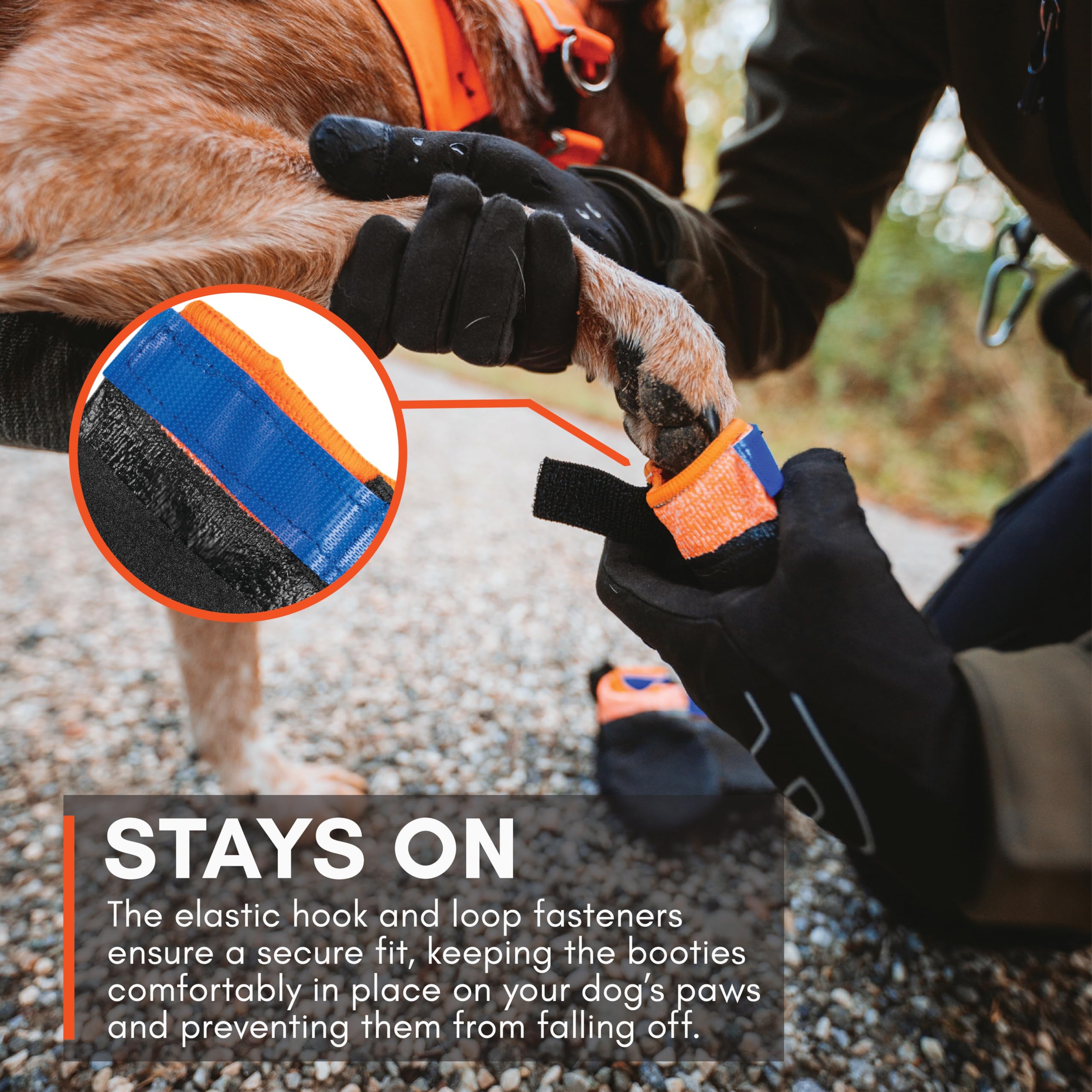 Non-stop dogwear Protector Booties – maintien sûr grâce au velcro.