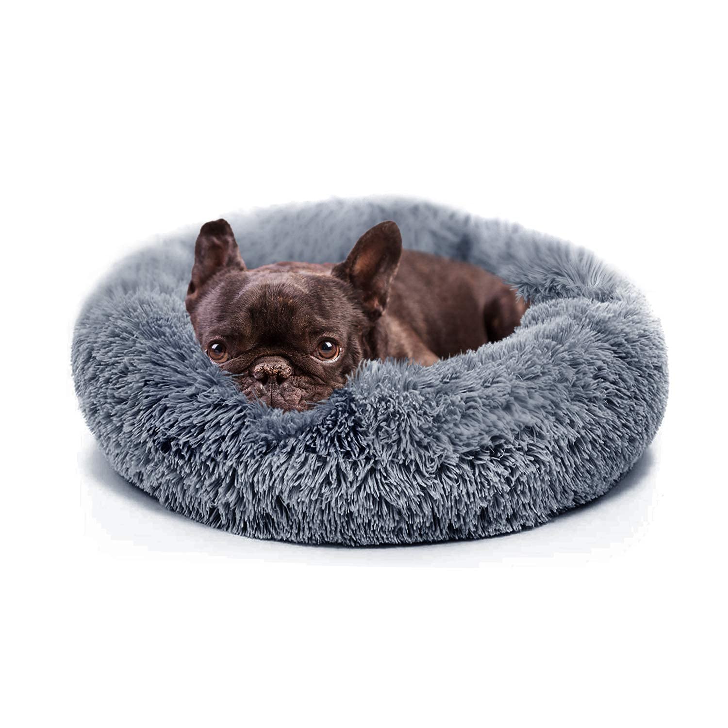 Nononfish lit-chien rond doux offre un cocon rassurant pour un repos profond.