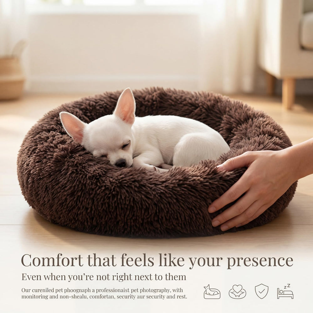 Nononfish lit-donut-chat-poids-leger-19pouces – idéal pour chats miniatures.