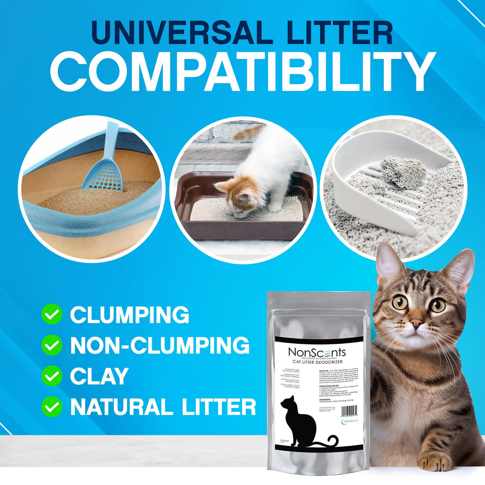 NonScents sans parfum – déodorant pour litière sûr pour les chats.