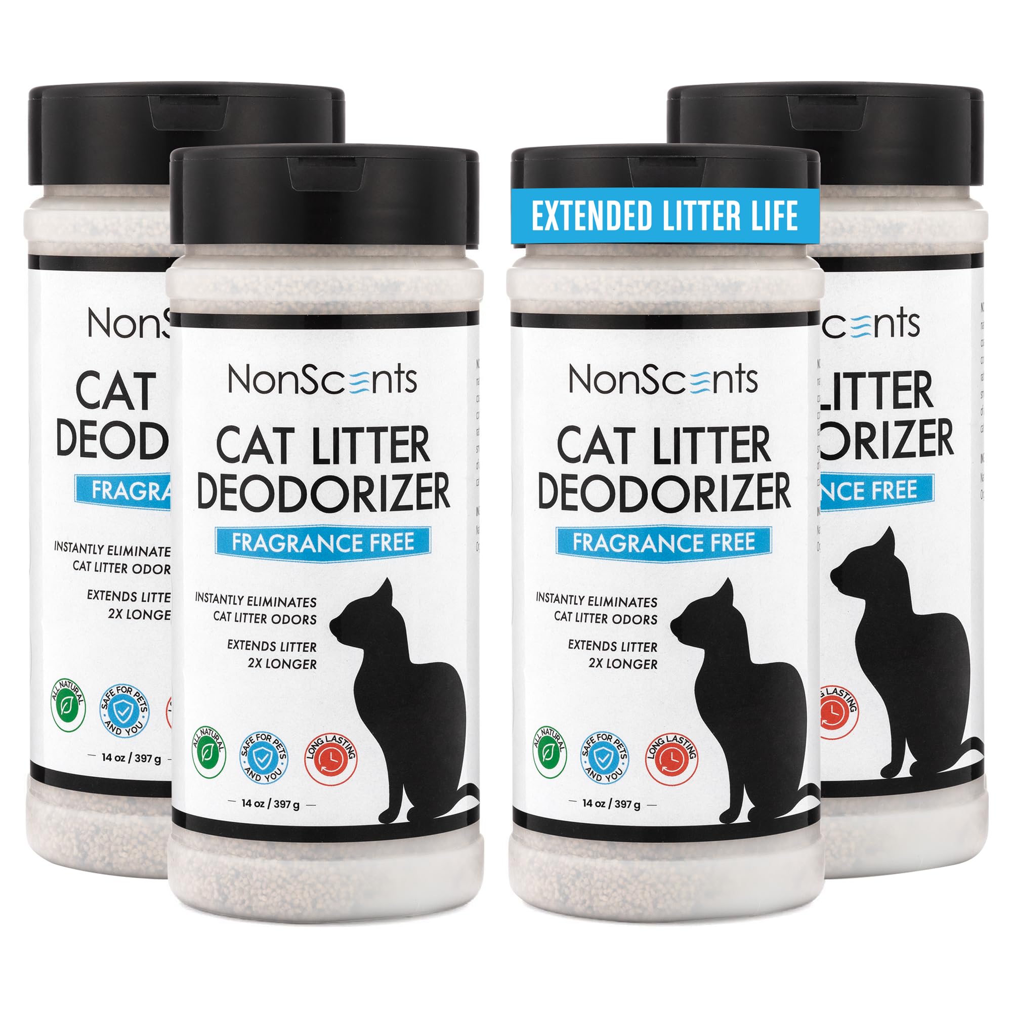 Nonscents désodorisant litière chat – bouteille prête à utiliser pour neutraliser les odeurs.