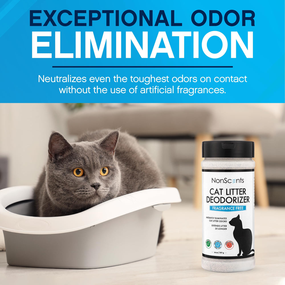 Nonscents élimination odeurs litière chat – bac de litière plus frais durablement.