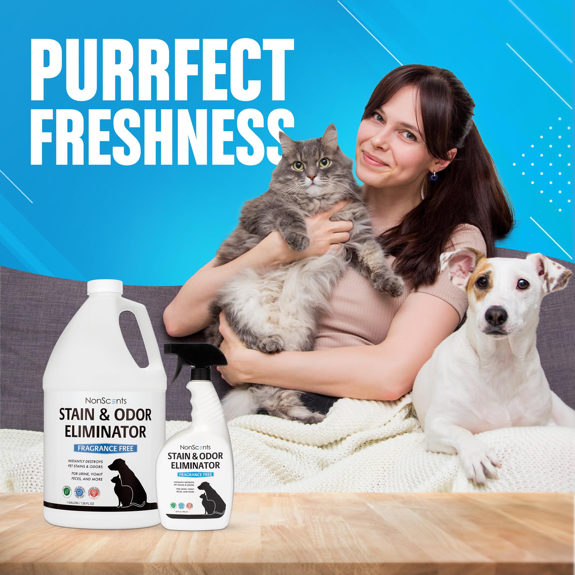 NonScents – solution sans fragrance : sûre pour familles et animaux.