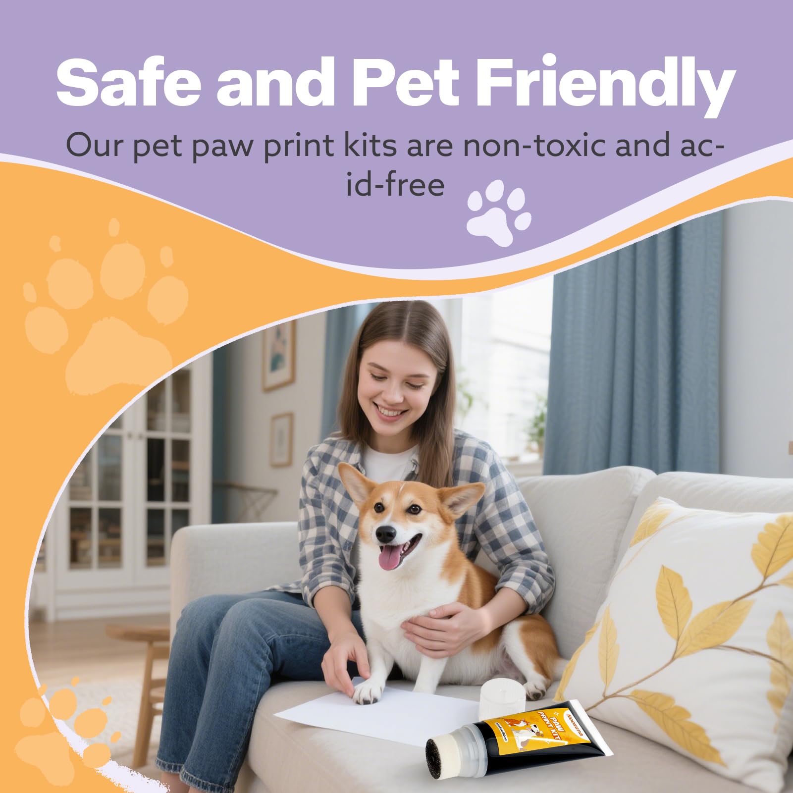 Noosuna encre non toxique pattes: sécurité pour animaux et famille