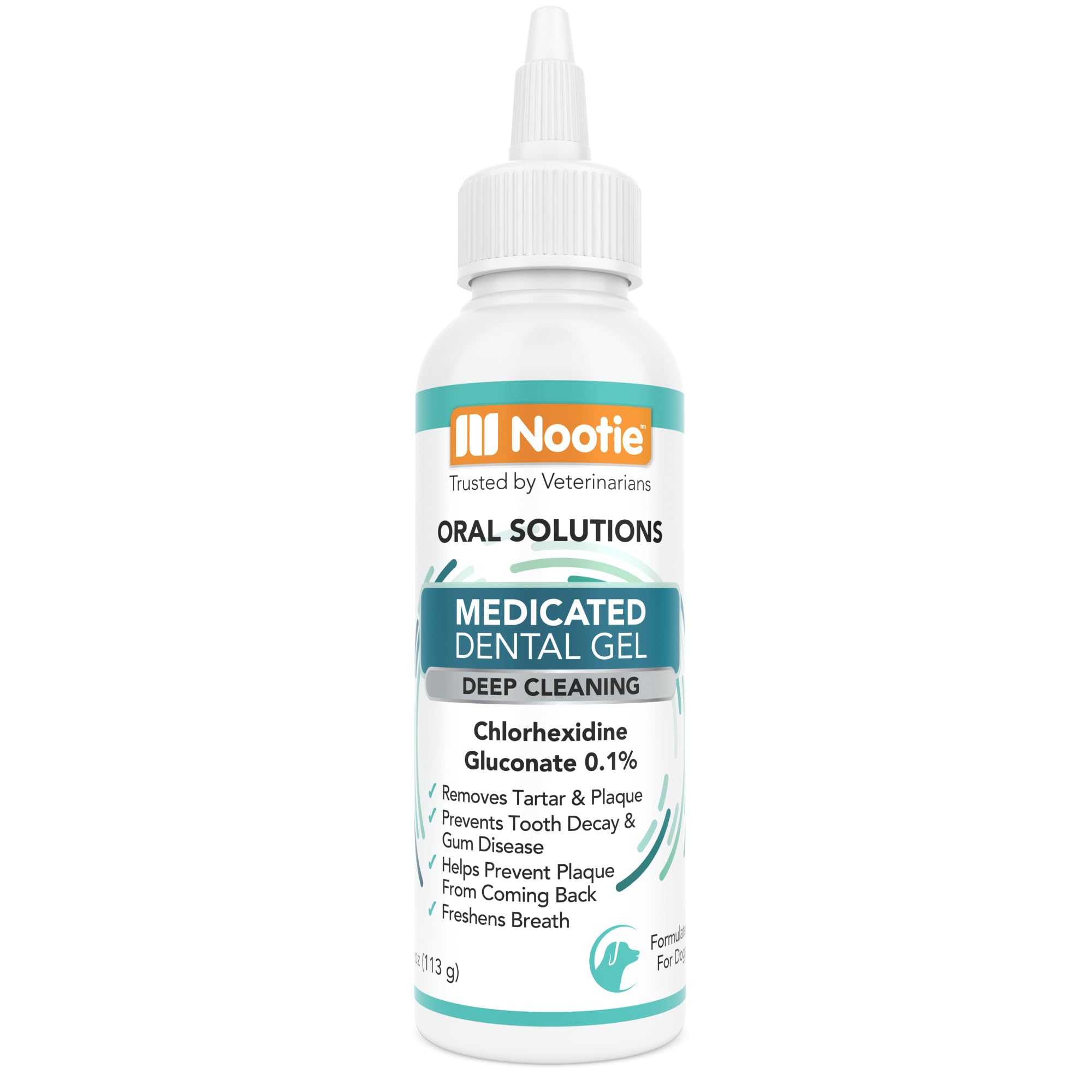 Nootie Gel Dentaire pour chien; haleine fraîche et hygiène buccale améliorée.