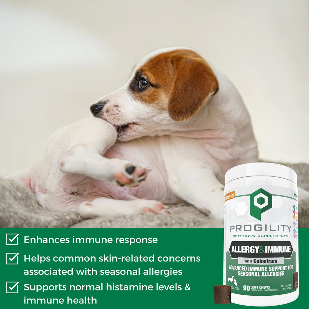 Progility Nootie – ingrédients clés colostrum et probiotiques favorisent l'immunité et la digestion.
