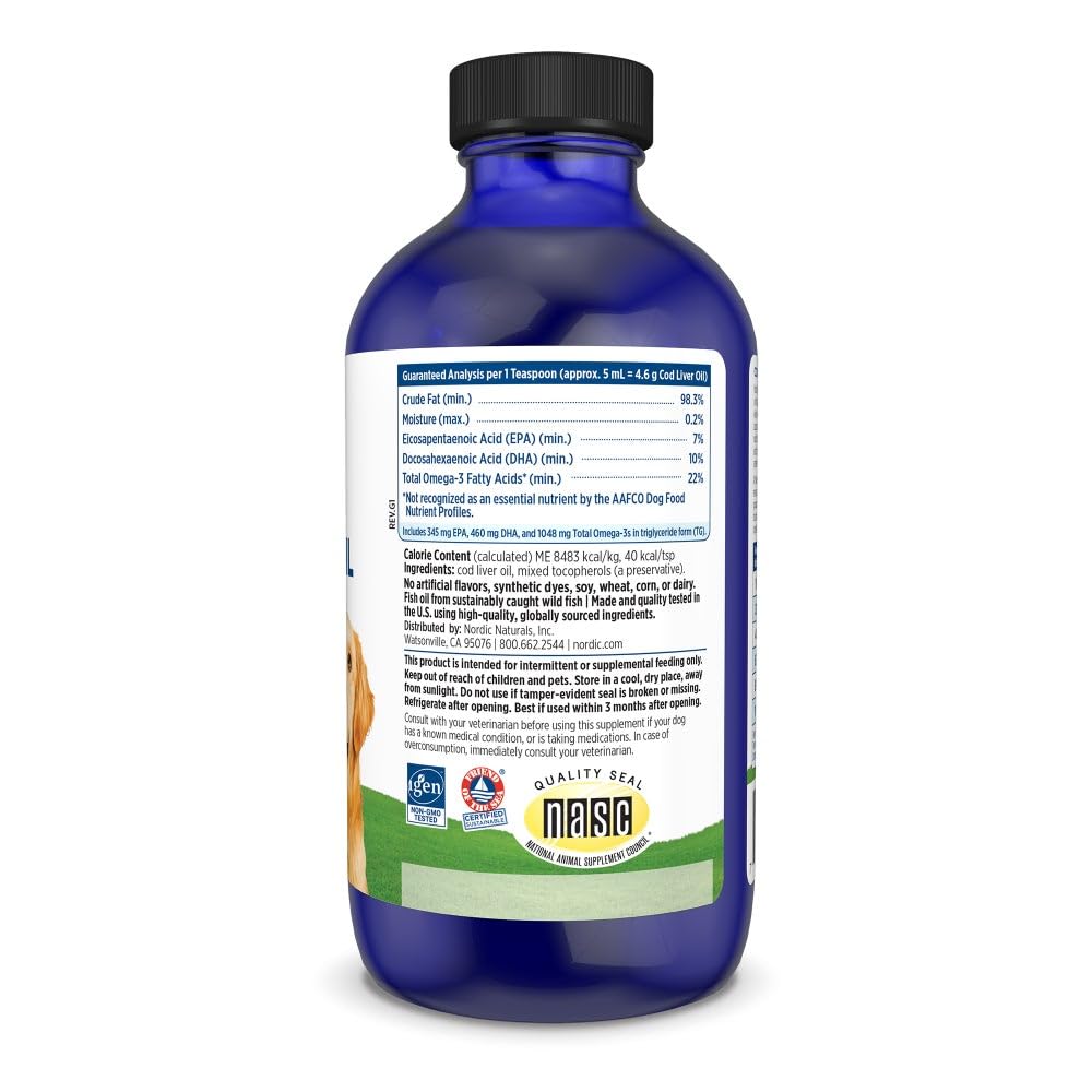 Nordic Naturals huile foie morue pipette: dose facile pour chien