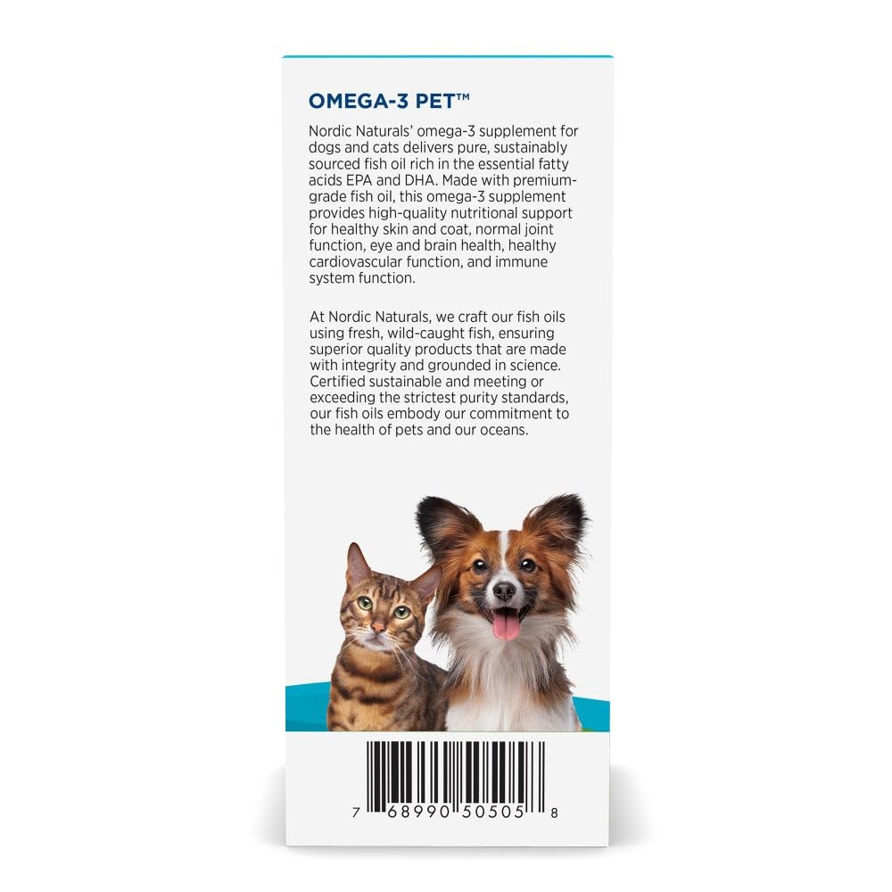 Nordic Naturals Omega-3 Pet dose quotidienne simple, intégration facile à la routine