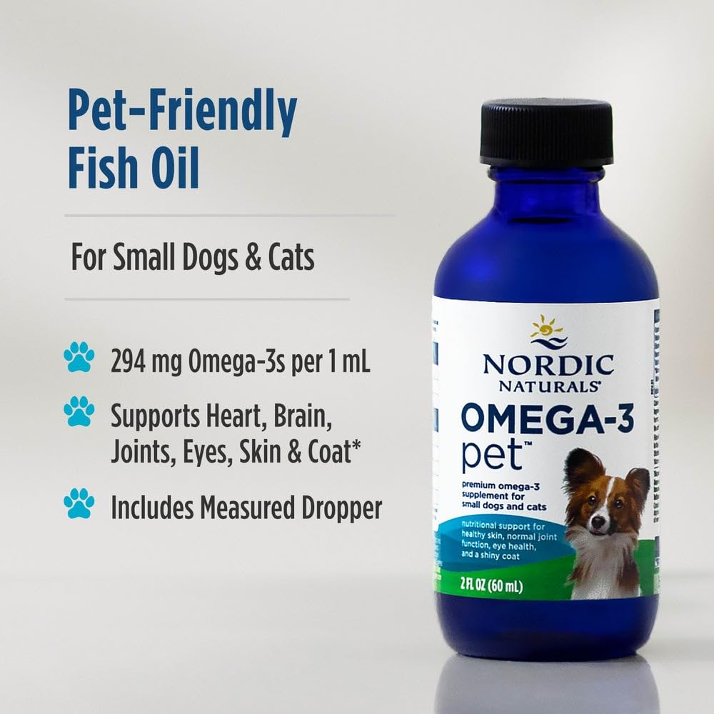 Nordic Naturals Omega-3 Pet visuel EPA et DHA, bienfaits pour peau et pelage