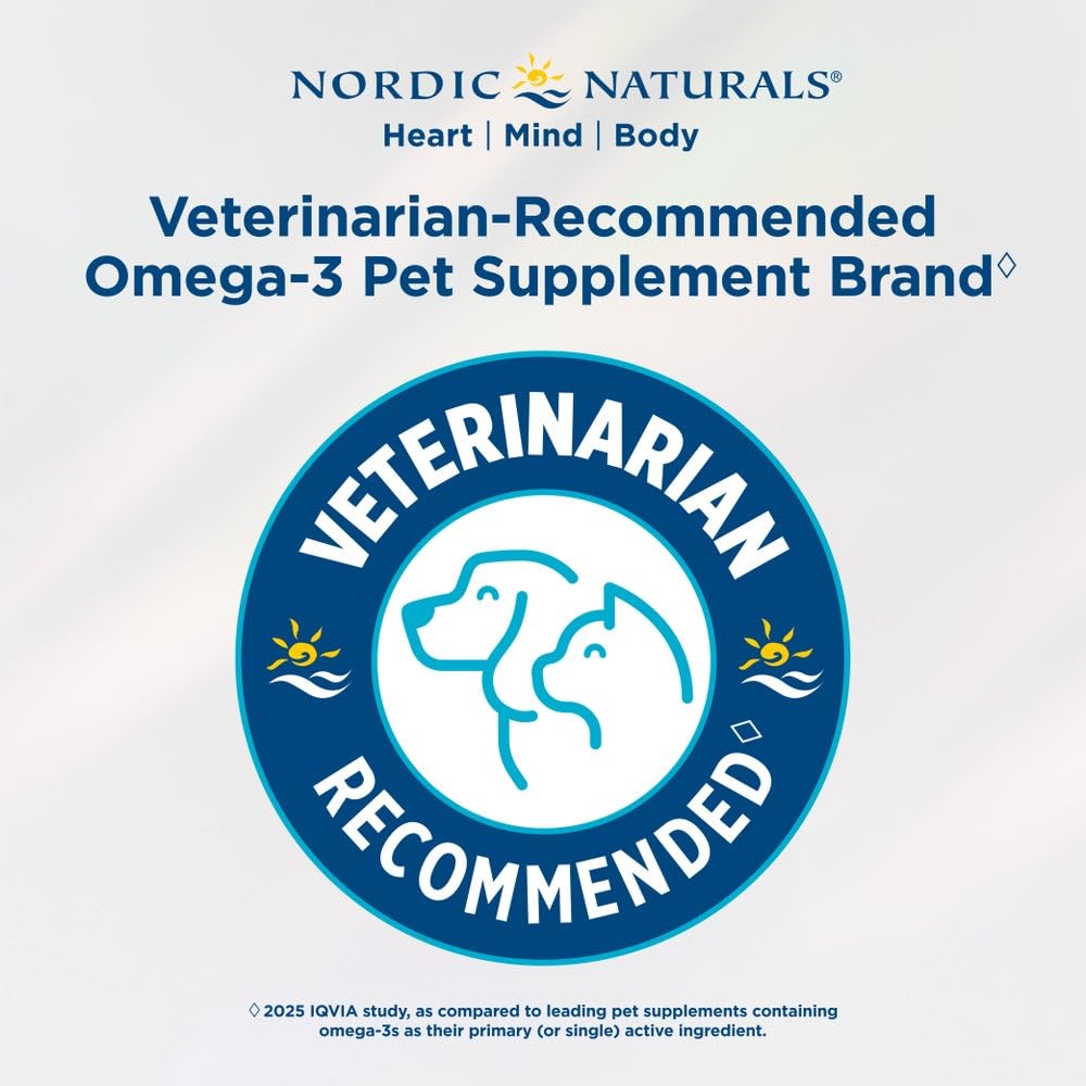 Nordic Naturals Omega-3 Pet poisson sauvage de haute qualité pour animaux
