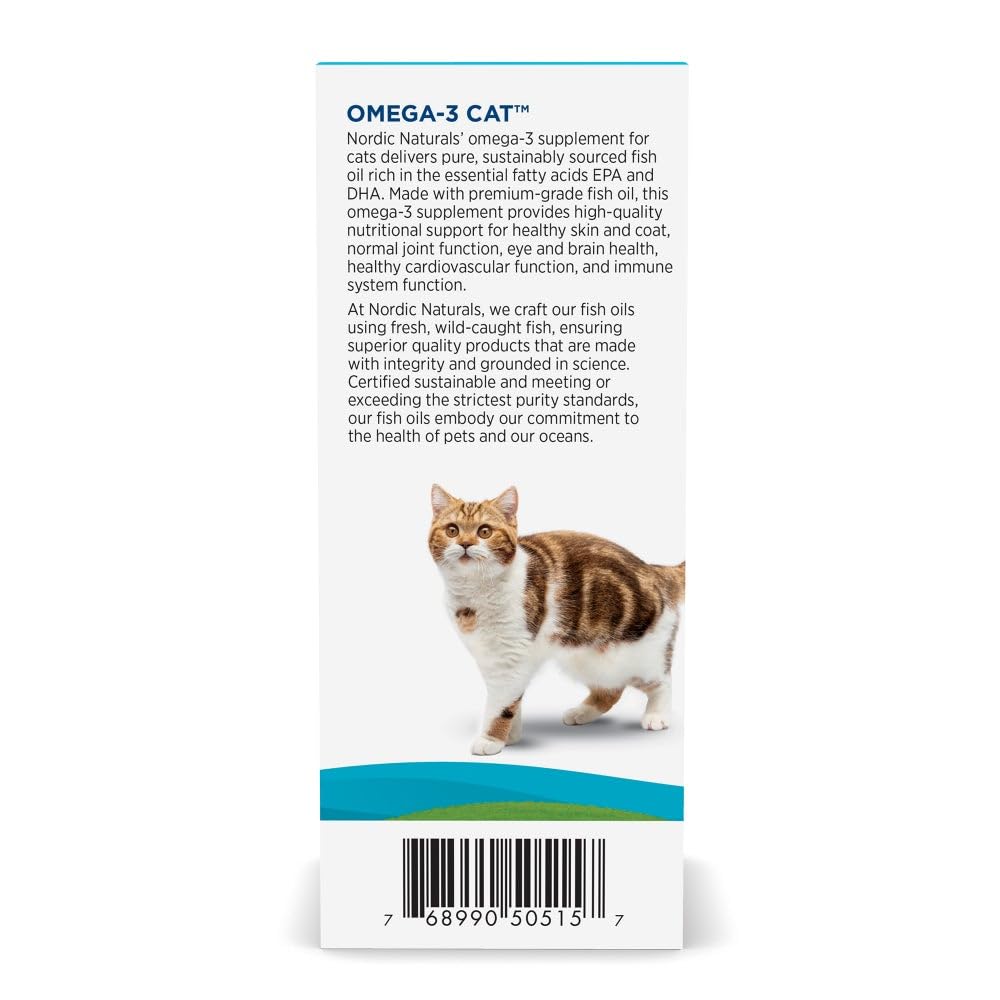 Nordic Naturals Omega-3 Chat – étiquette sans GMO et sans allergènes