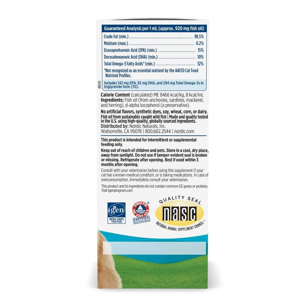 Omega-3 Chat Nordic Naturals – goût neutre, pratique au quotidien