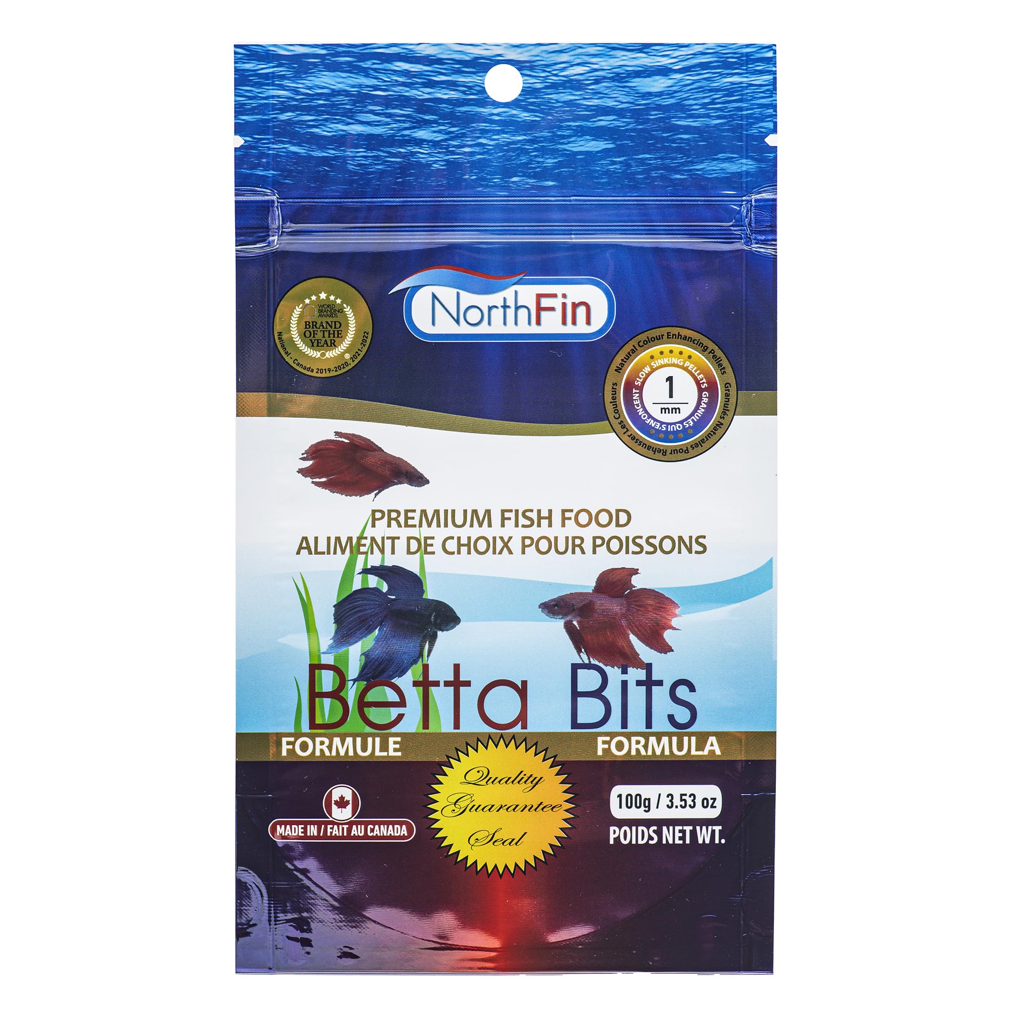 NorthFin Betta Bits – pellets 1 mm faciles à digérer pour Bettas.