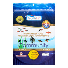 NorthFin Community Formula pellets 1 mm en gros plan pour nourrir l'aquarium