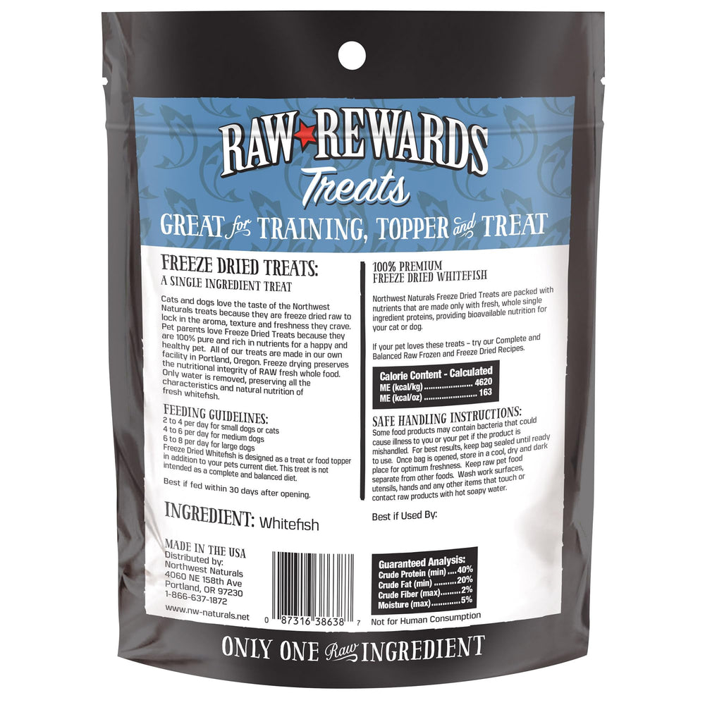 Saveur naturelle de poisson blanc, récompense saine par Northwest Naturals.