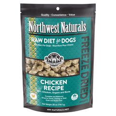 Northwest Naturals bouchées poulet lyophilisees, texture tendre pour récompenser lors de l'entraînement.