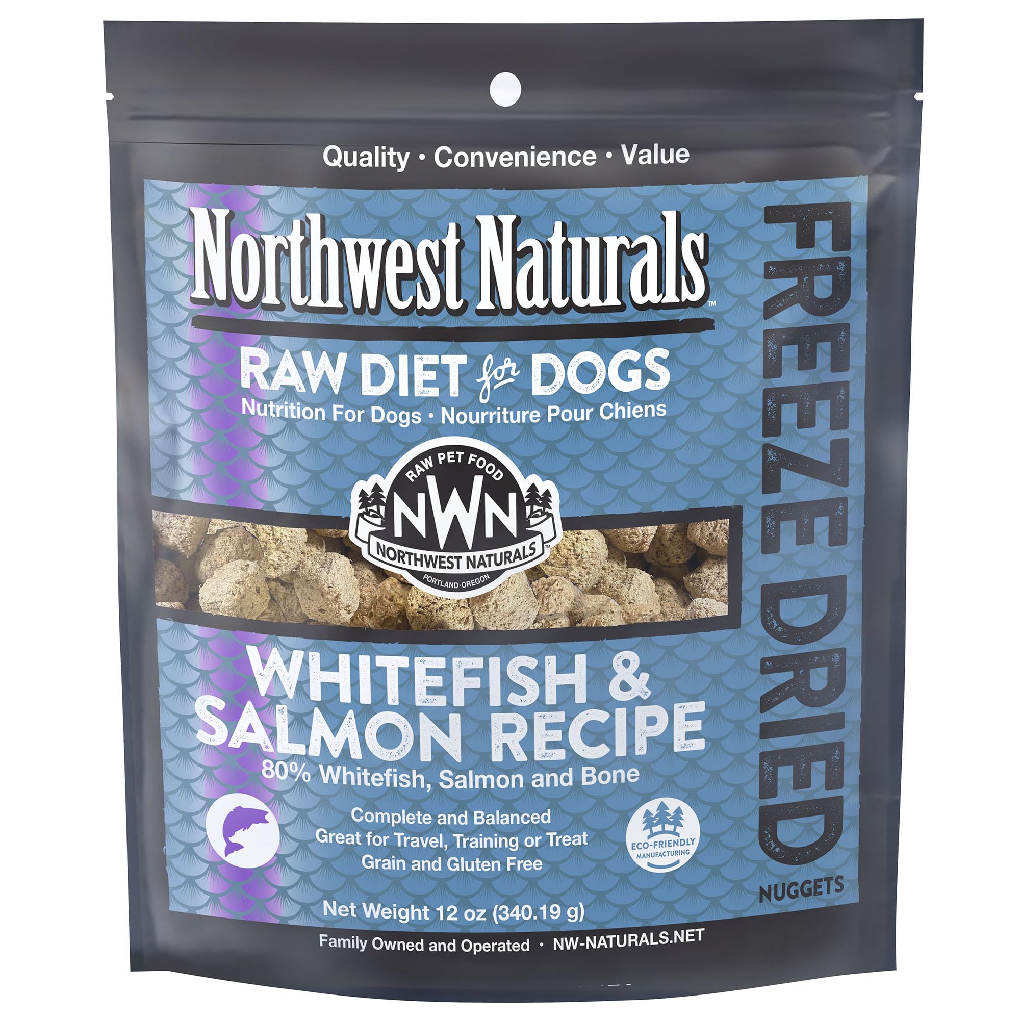 Northwest Naturals Boulettes Petites, bouchées faciles à mâcher pour tous les chiens, idéal pour entraînement.