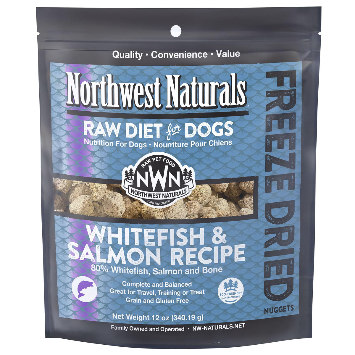Northwest Naturals Boulettes Petites, bouchées faciles à mâcher pour tous les chiens, idéal pour entraînement.