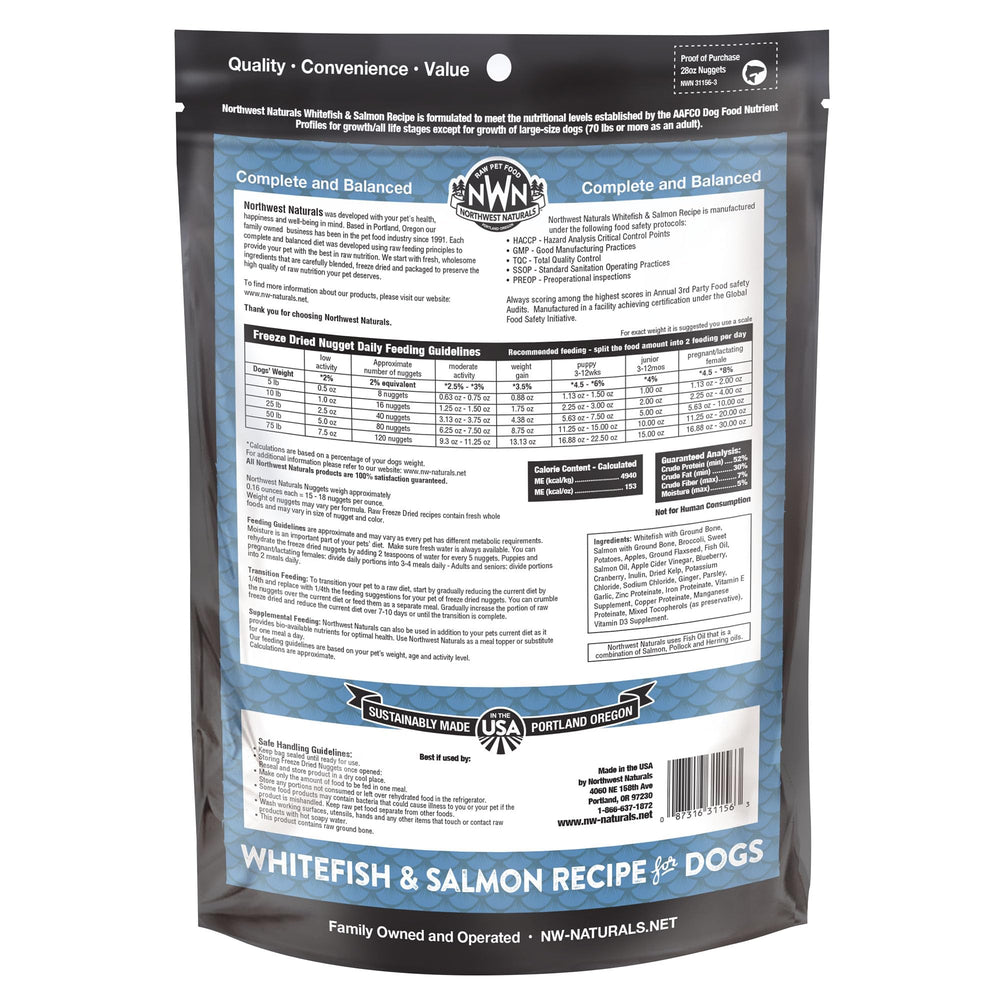 Northwest Naturals chiens de toutes tailles apprécient bouchées pratiques et nutritives.