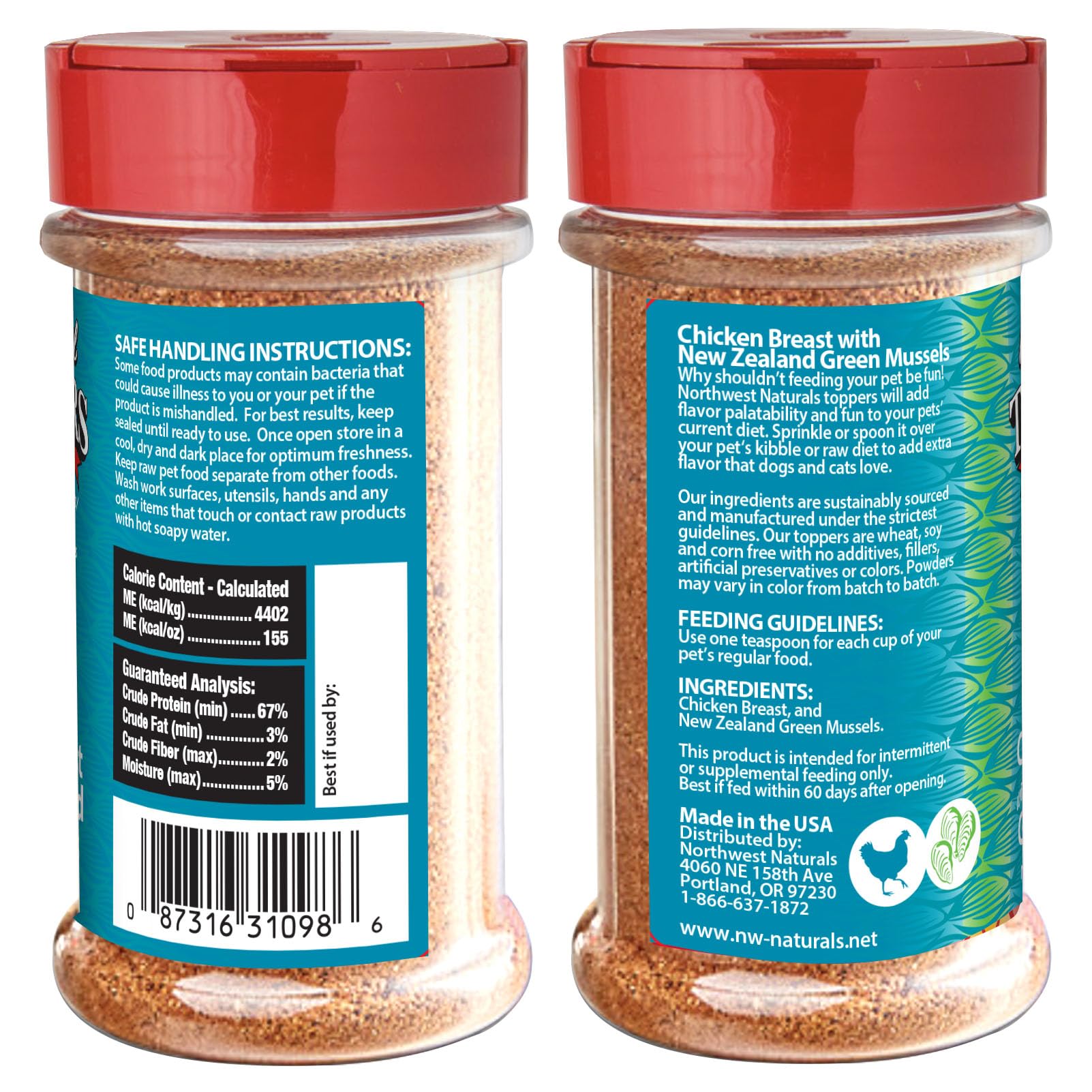 Format 5 oz Northwest Naturals, pratique et adapté à toutes les tailles.