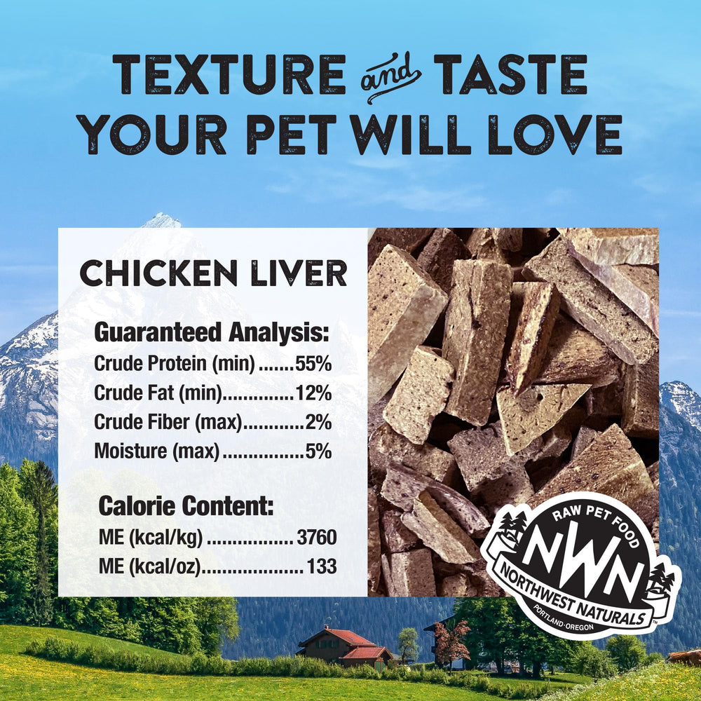 Ingrédient unique: foie de poulet pur et naturel par Northwest Naturals.