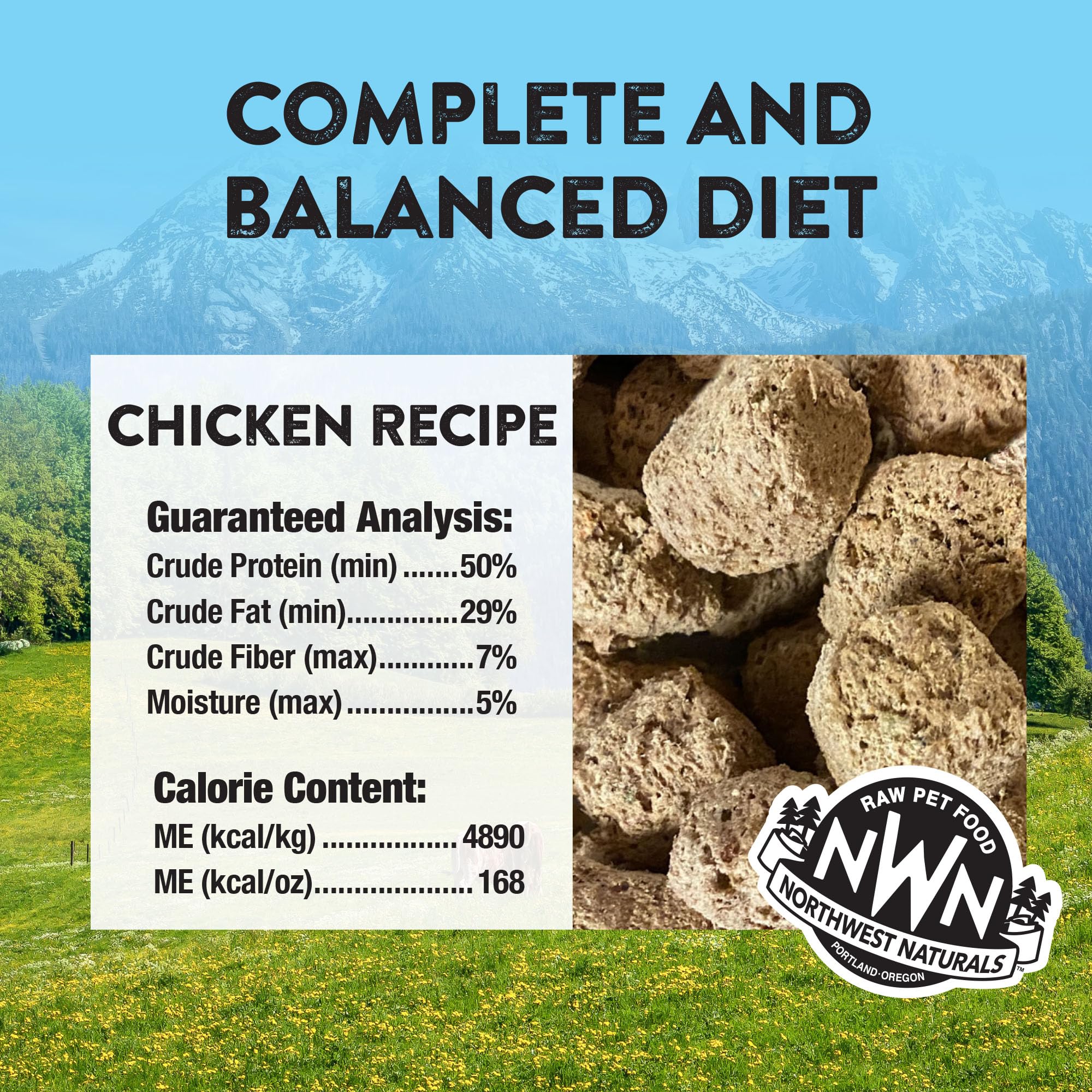 Northwest Naturals ingredients de qualite humaine, fabriques aux Etats-Unis avec inspection sanitaire.