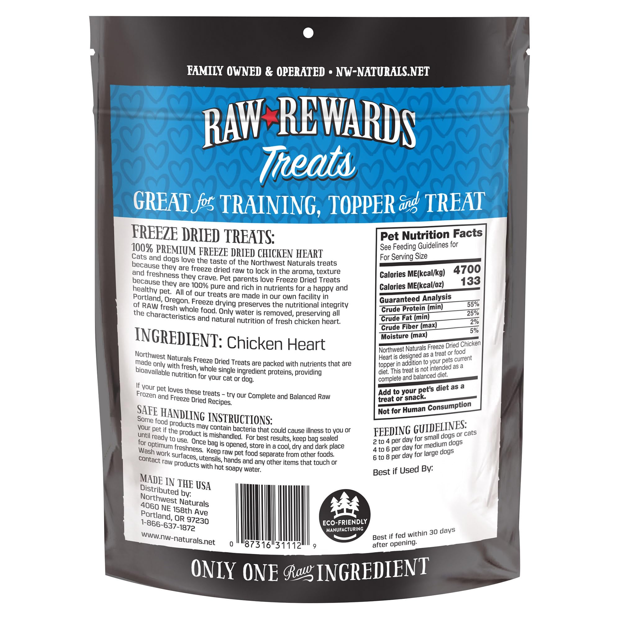 Northwest Naturals Morceaux poulet – peau et pelage sains grâce à une protéine simple.