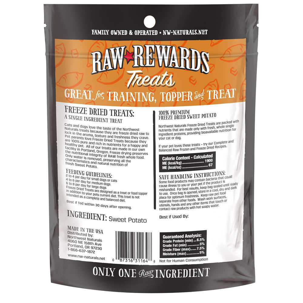 Northwest Naturals Raw Rewards 2-oz paquet léger, facile à emporter en voyage.