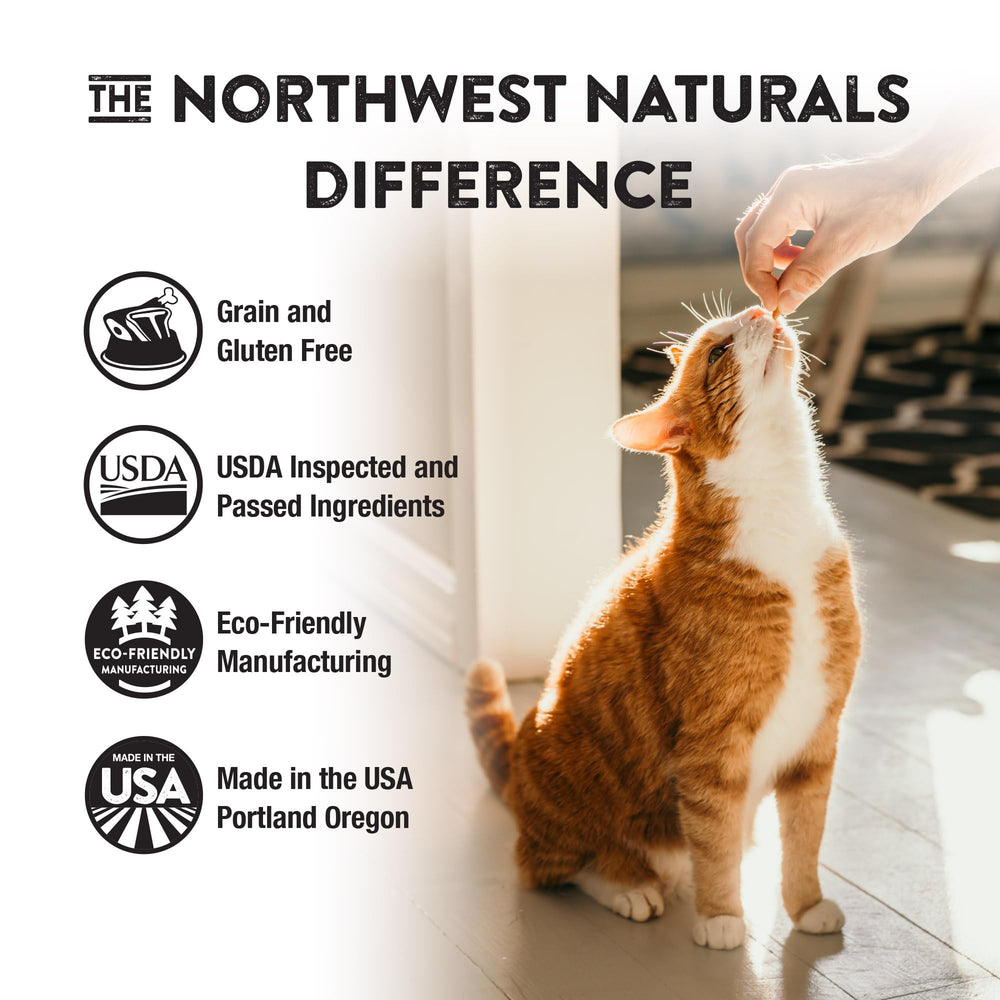Étiquette FDA/USDA et contrôle qualité de Northwest Naturals fabriqué aux États‑Unis.