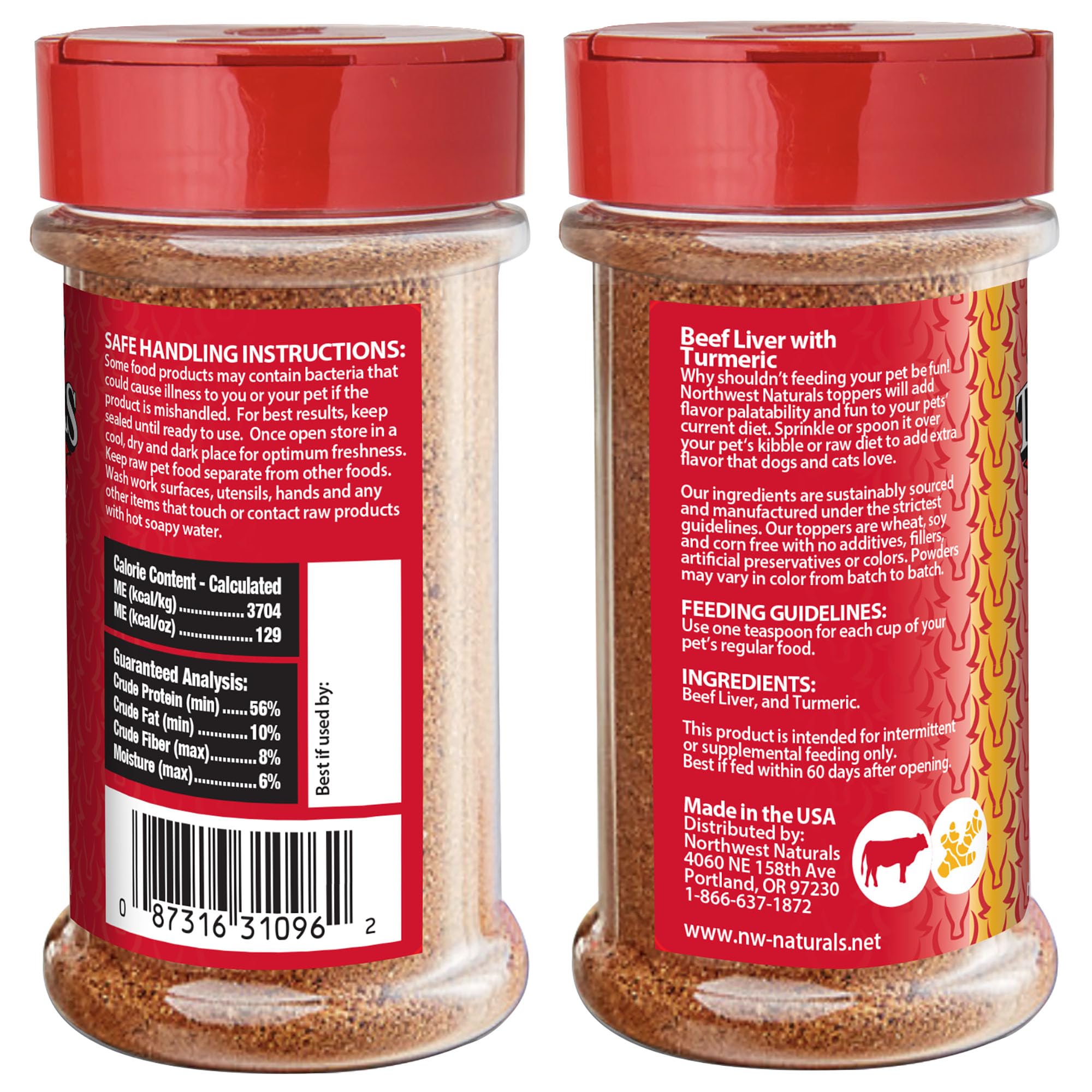 Zoom détail Foie Boeuf Curcuma Northwest Naturals — texture attrayante