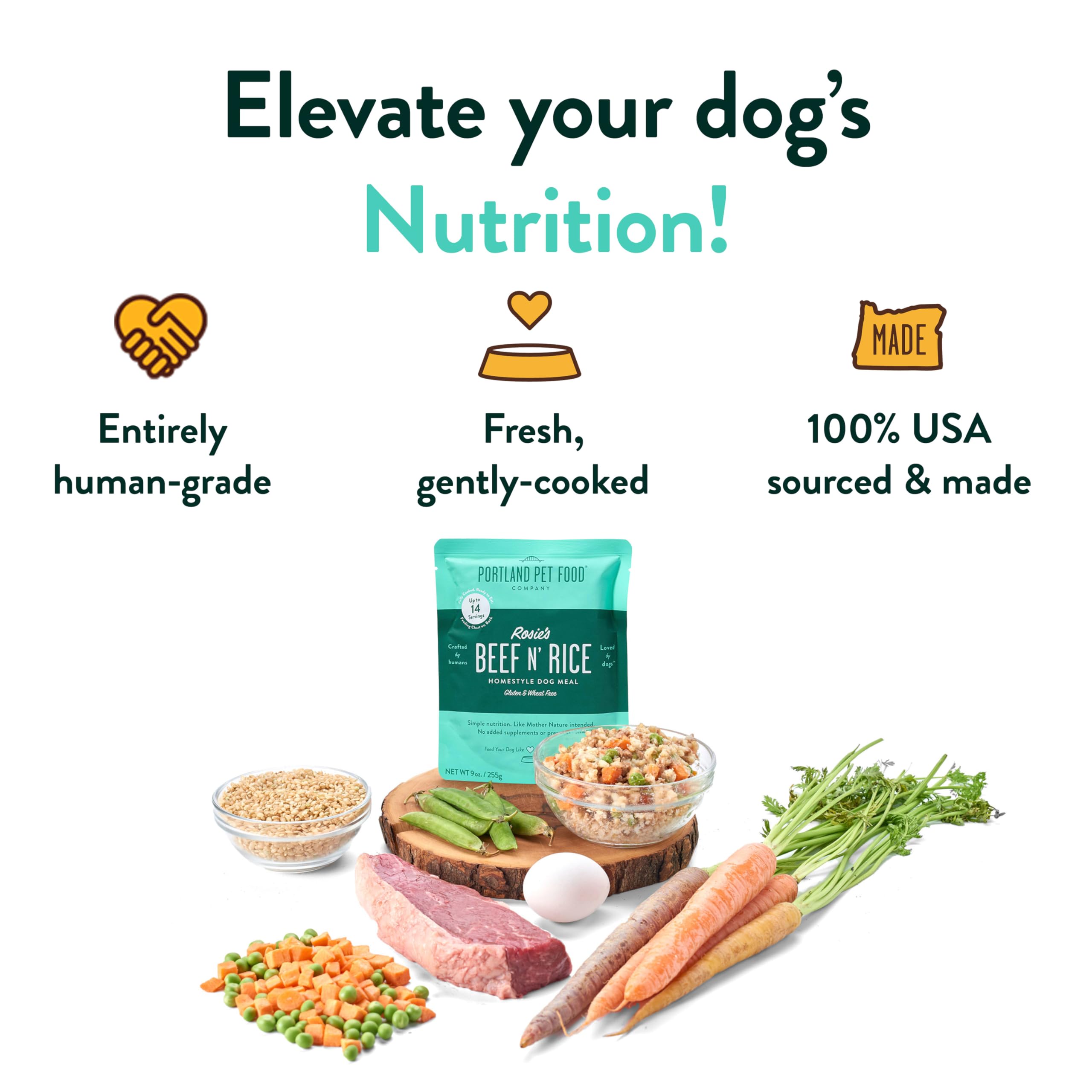 Sachets nourriture chien saumon et riz, pratique.