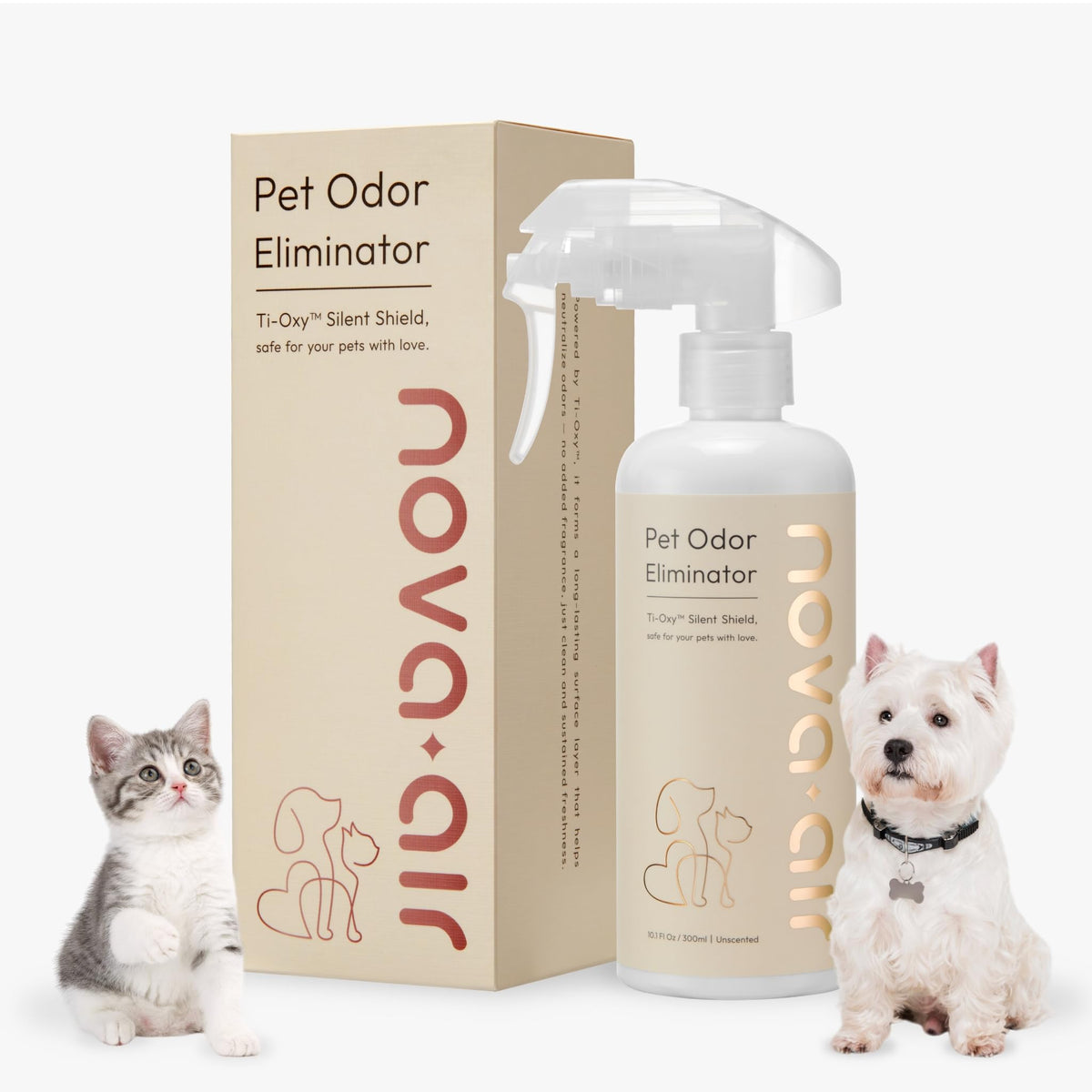 Nova-air bouteille sans parfum pour intérieur frais et sûr.