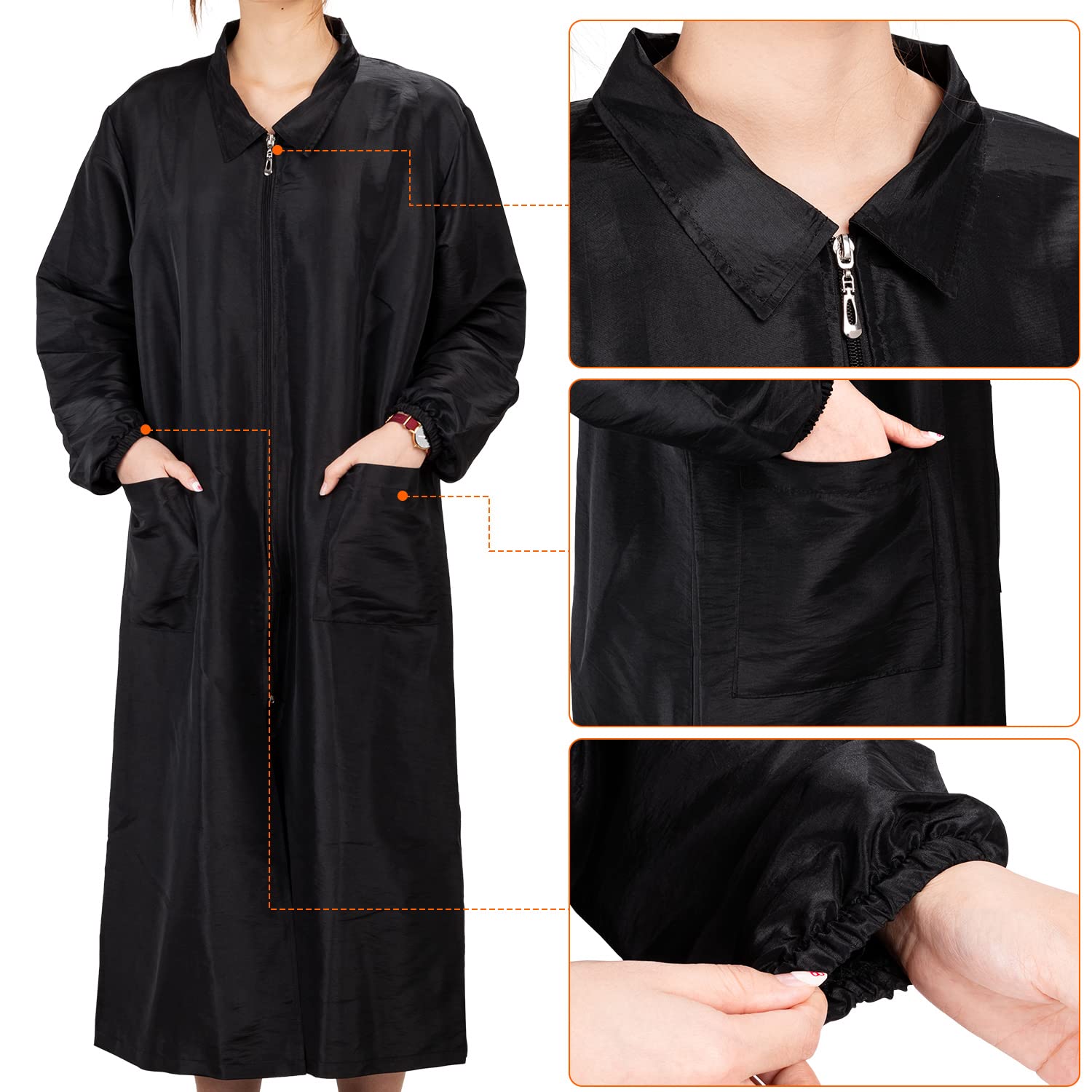 Tissu léger antistatique de la veste, protection contre éclaboussures.