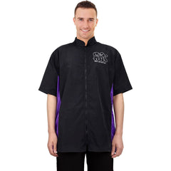 Noverlife veste soin animaux, col plat et fermeture frontale faciles à porter.