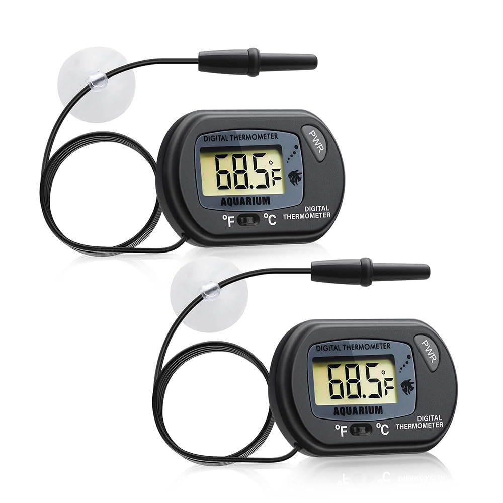 Novique thermomètre d'aquarium avec sa sonde pour lecture précise