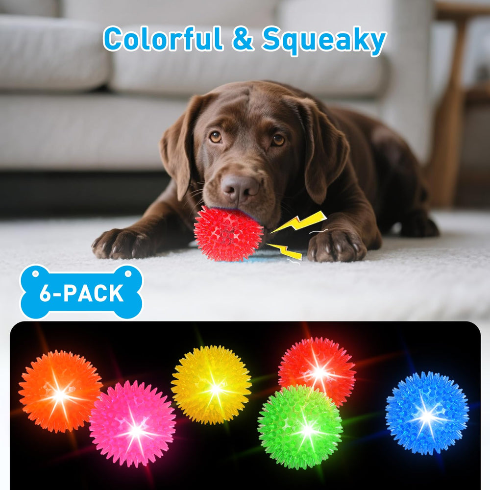 Novkin balle lumineuse interactive rose, légère et facile à lancer pour chiens actifs.