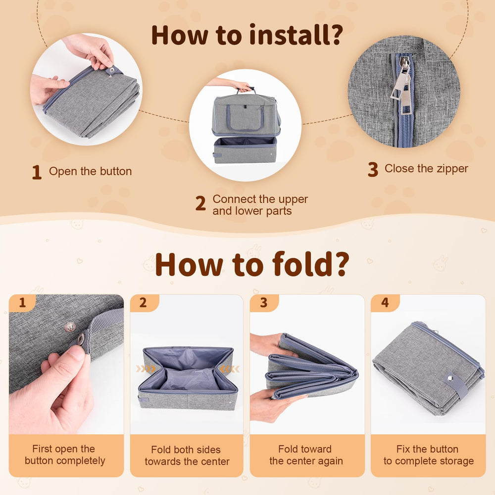 Novolab litière chat pliable rangement: se plie facilement pour gagner de la place.