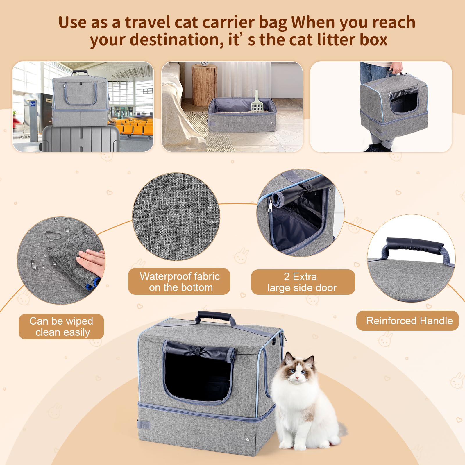 Novolab support inox litière chat: structure solide évitant l’effondrement.