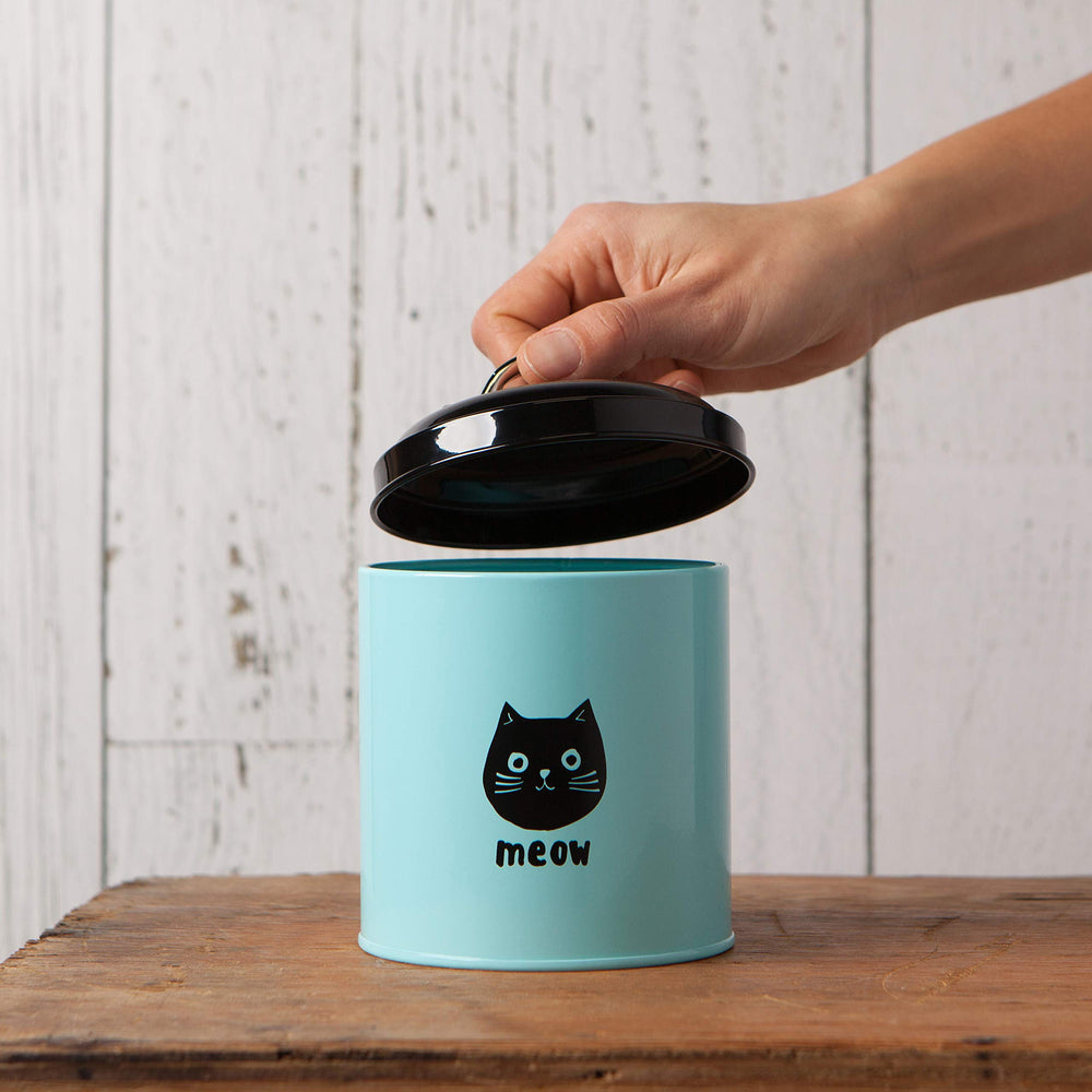 Now Designs Boîte Miaou ouverte, intérieur spacieux pour friandises