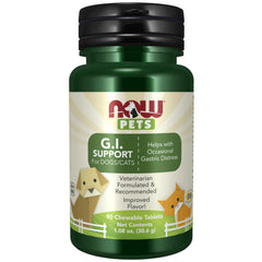 NOW Pets G.I. Support, tablettes masticables, soutien l'équilibre intestinal des chiens et chats.