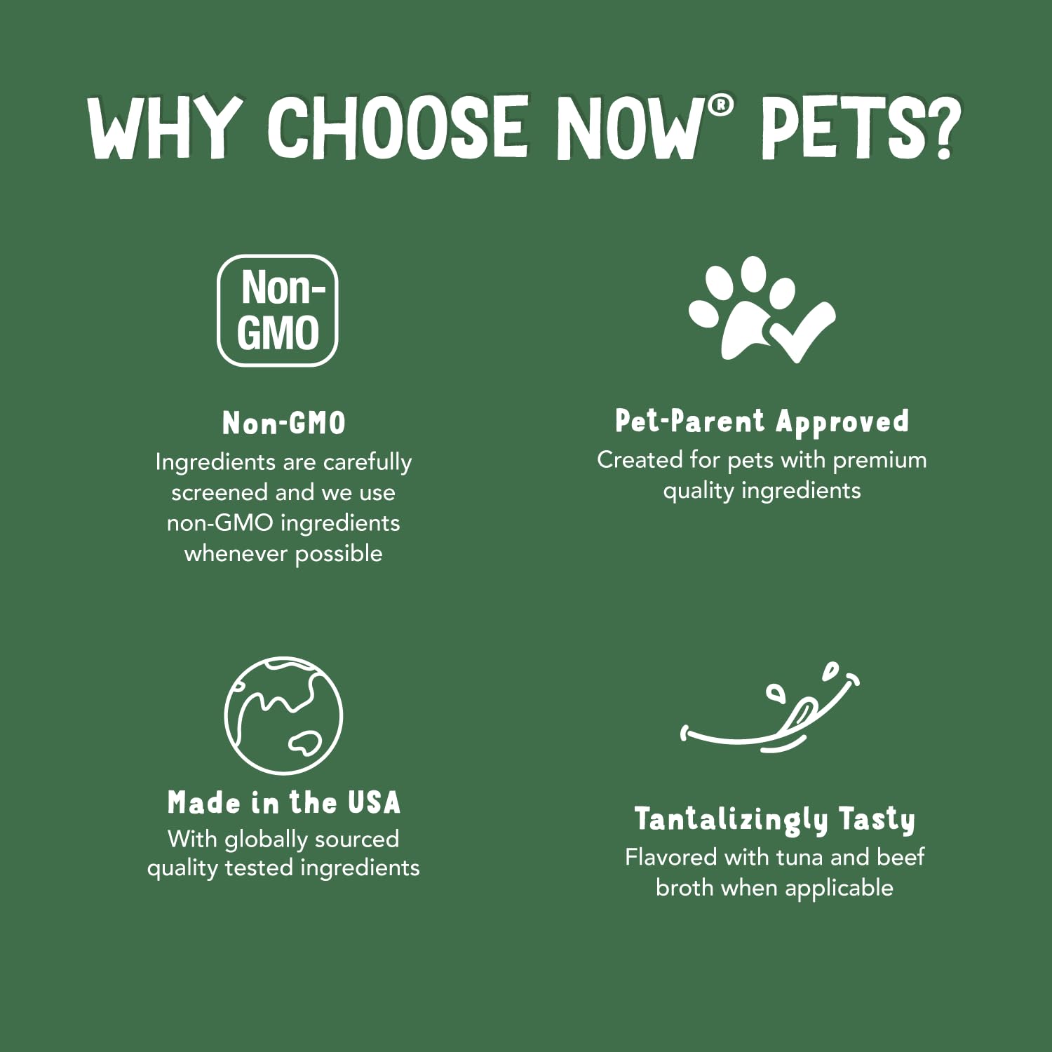 NOW Pets qualité et traçabilité des ingrédients, recherche rigoureuse.