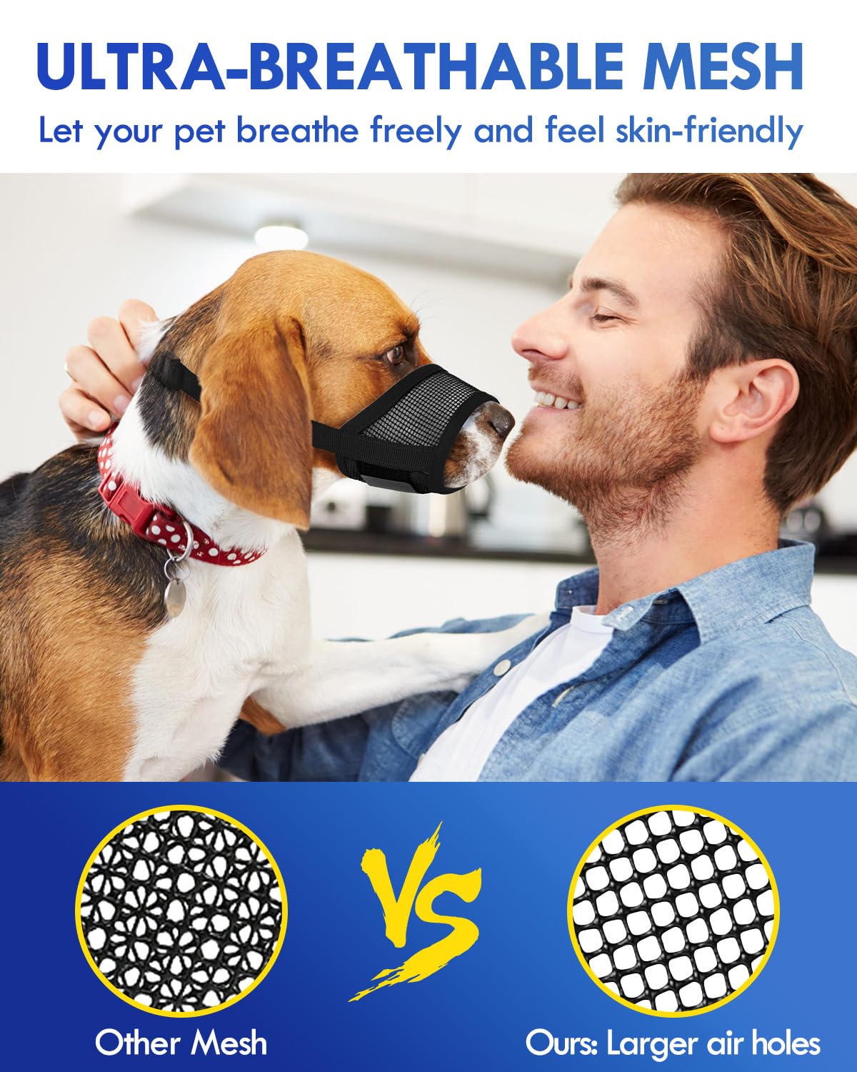 NOWAWEVE museau-maillage-air-3d-respirable, ventilation pour chien actif.