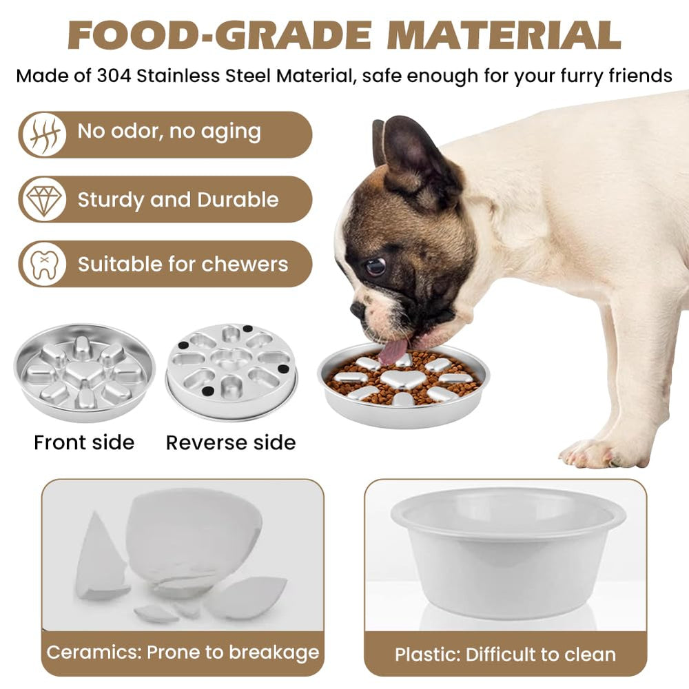 NOWHYX motif floral 3D, ralentit l’alimentation du chien.