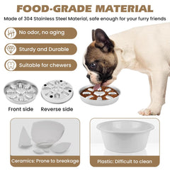 NOWHYX motif floral 3D, ralentit l’alimentation du chien.