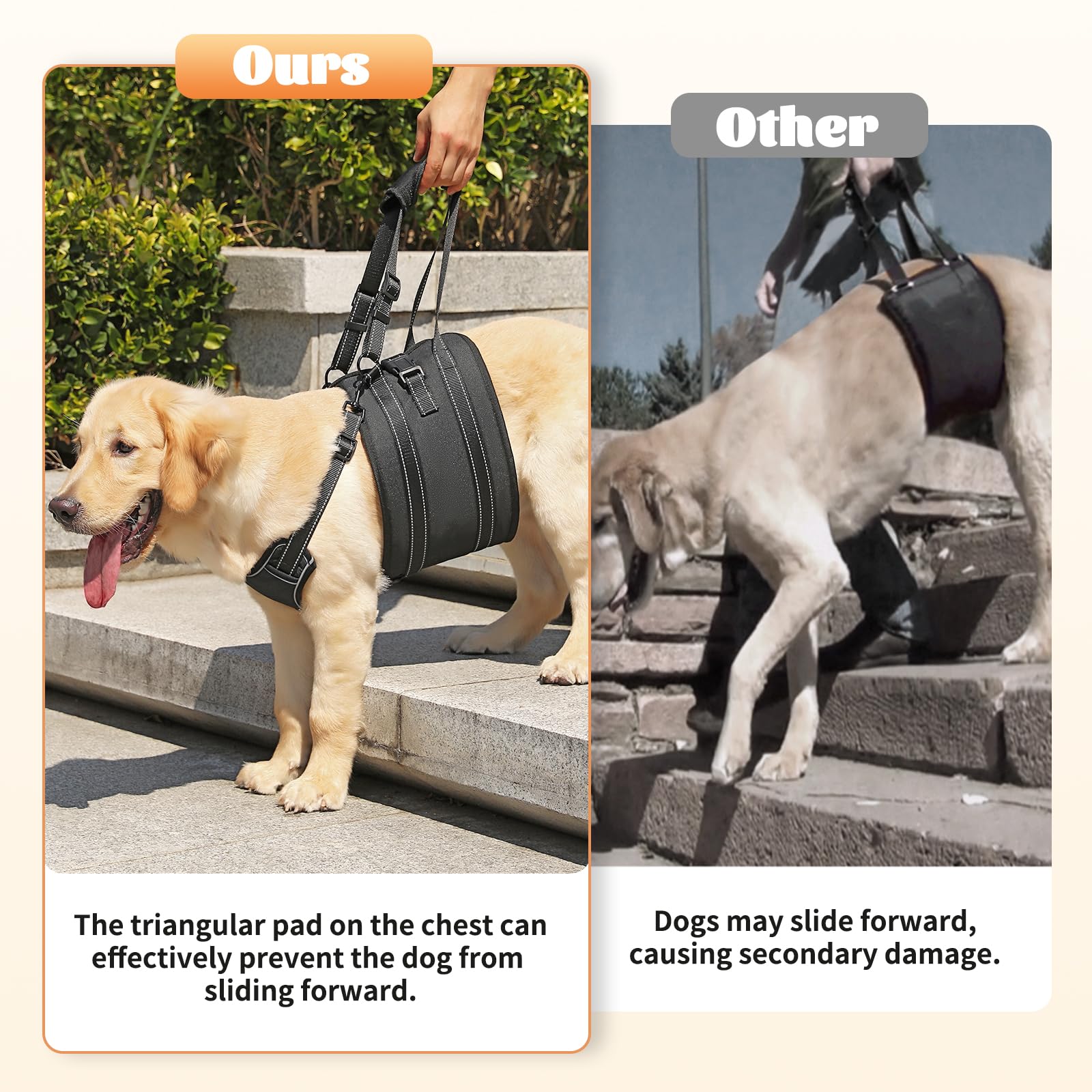 NOYAL harnais-lift chien, systeme-attache-double pour un ajustement sûr.