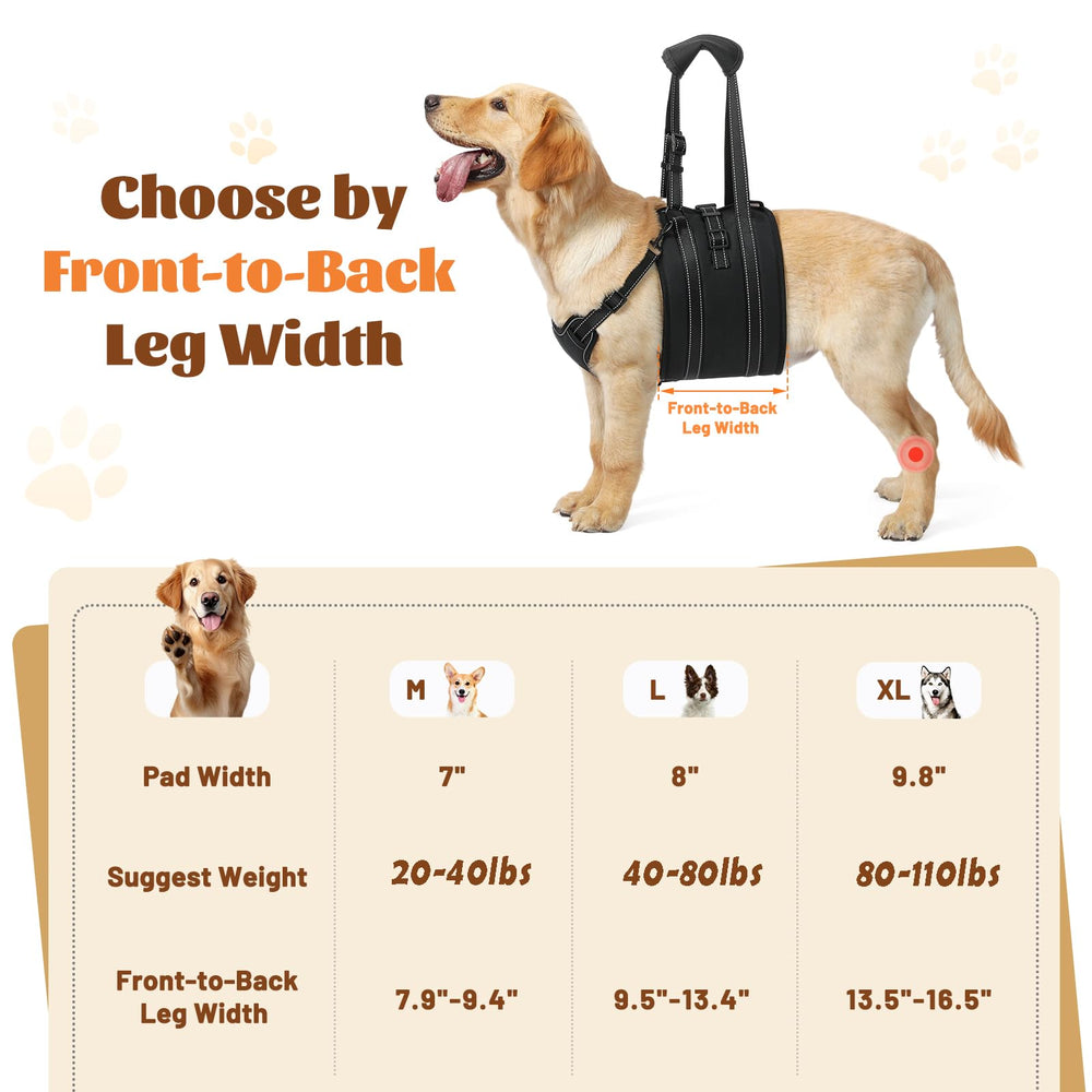 NOYAL Harnais de levage pour chien poignée ergonomique pour levage et contrôle.