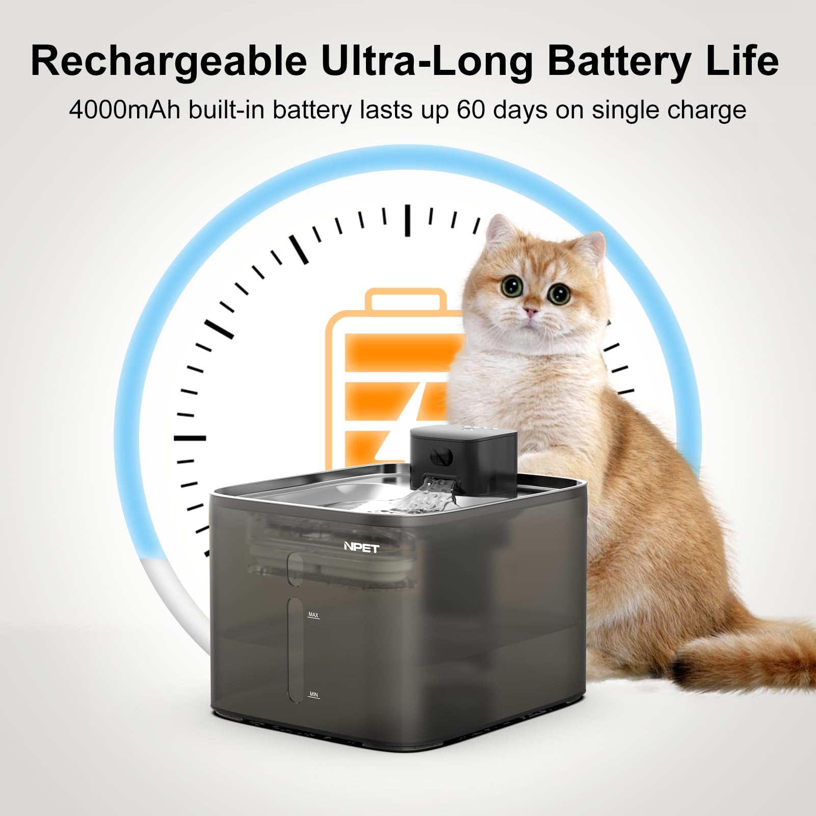 Capacité 4L pour chats et chiens, moins de remplissages et pratique.