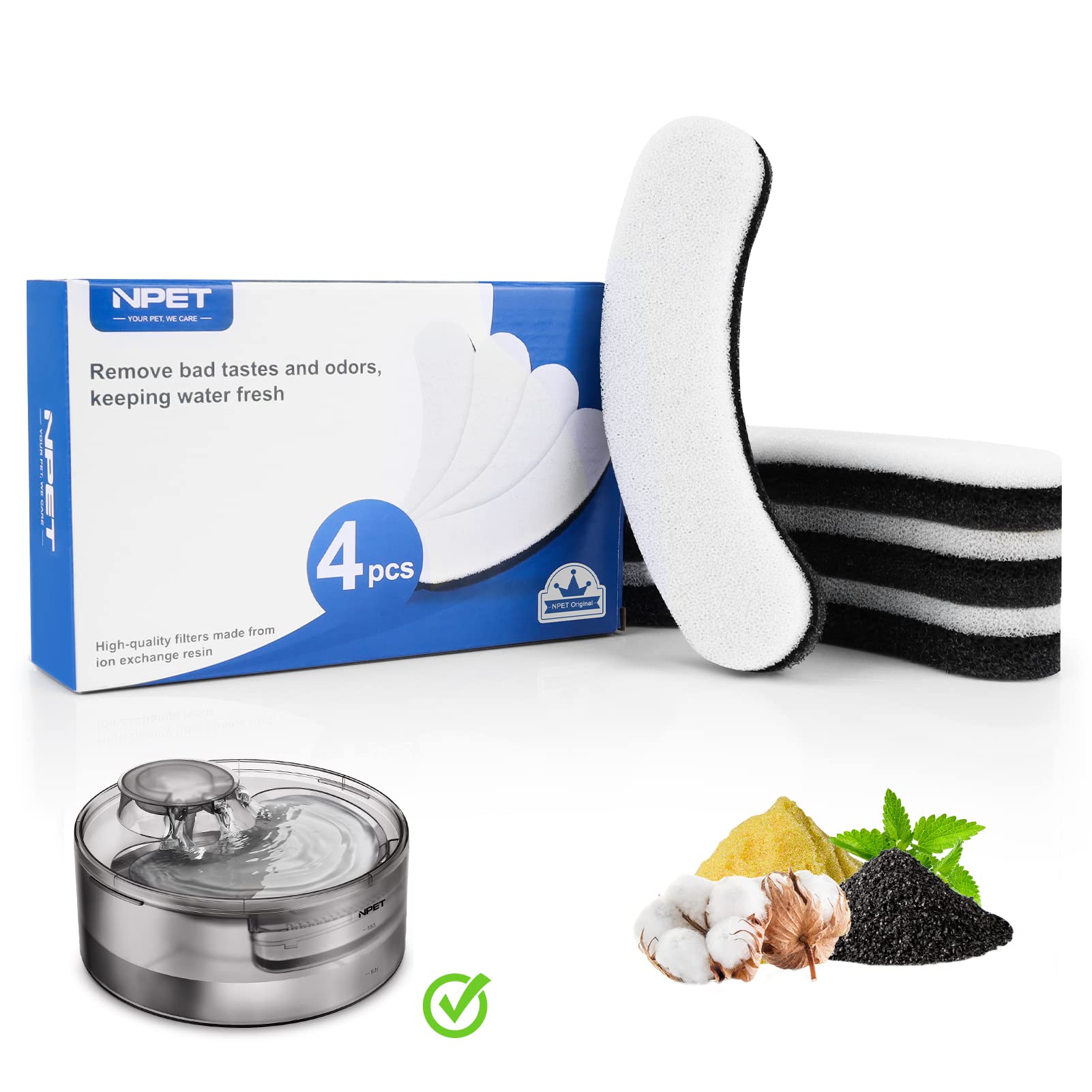 NPET DF10 filtration triple couches — eau plus propre pour vos animaux