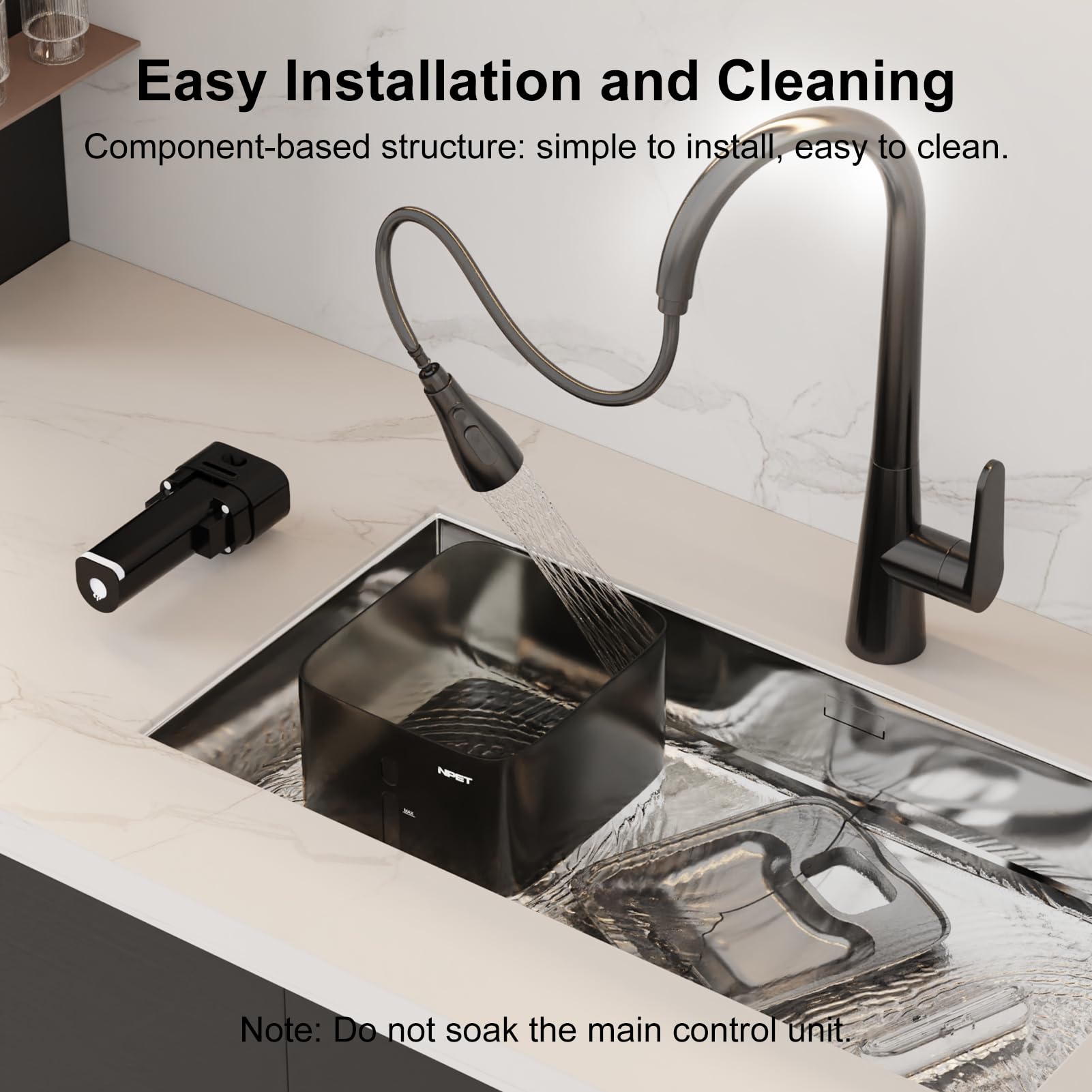 Filtration 5 étapes pour une eau plus propre et plus fraîche.